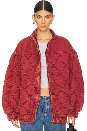 Free People Chaqueta juno en color rojo talla M en - Red. Talla M (también en S, XL, XS).