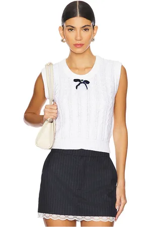 VIVETTA Chaleco acanalado en color blanco talla L en - White. Talla L (también en M, XL).