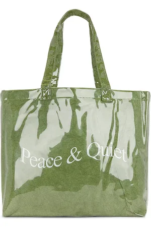 Museum of Peace and Quiet Bolso tote wordmark pvc kraft tote bag en color verde salvia talla all en - Sage. Talla all