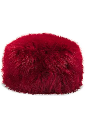 Adrienne Landau Sombrero faux fur pill en color rojo talla all en - Red. Talla all.