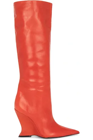 Schutz Bota sobre la rodilla siena en color rojo talla 6 en - Red. Talla 6 (también en 6.5, 7, 7.5, 8.5).