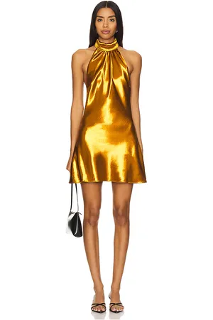 Lovers And Friends Vestido hayes en color cobre metálico talla S en - Metallic . Talla S (también en XS).