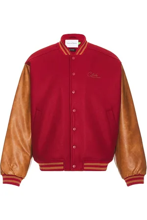 House of Sunny Chaqueta bomber universitaria club en color rojo talla L en - Red. Talla L (también en M, XL/1X).