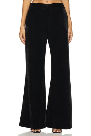 PATBO Pantalón velvet wide leg en color talla 2 en - Black. Talla 2 (también en 4).