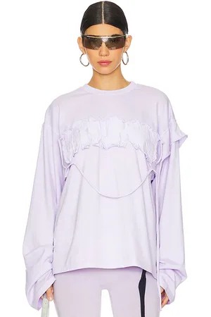 OTTOLINGER Camiseta oversize deconstruida en color lavanda talla M en - Lavender. Talla M (también en XL).