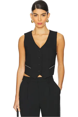 AllSaints Chaleco atlas krys en color talla 0 en - Black. Talla 0 (también en 10, 12, 8).