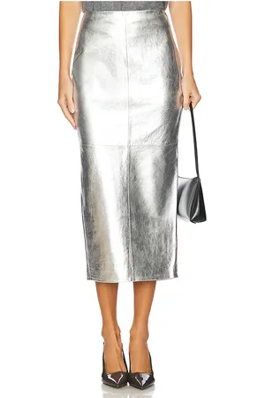 AllSaints Falda tubo renai en color metálico talla 0 en - Metallic Silver. Talla 0 (también en 12, 2, 6, 8).