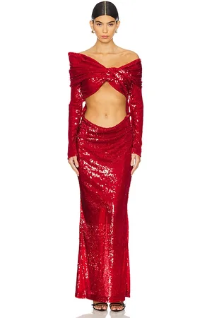 Marrknull Maxivestido wrapped en color talla M en - Red. Talla M (también en S, XS).