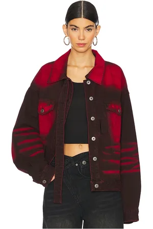 Marrknull Chaqueta denim wrapped en color rojo talla M en - Red. Talla M (también en S).
