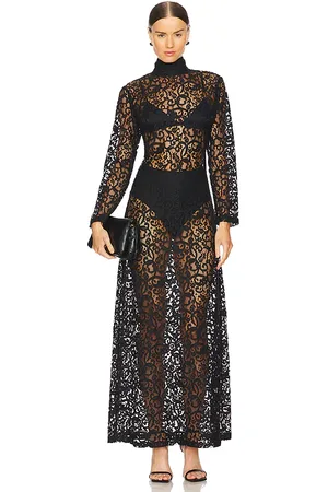 SWF Vestido largo de cuello tortuga en color negro talla M en - Black. Talla M (también en S).