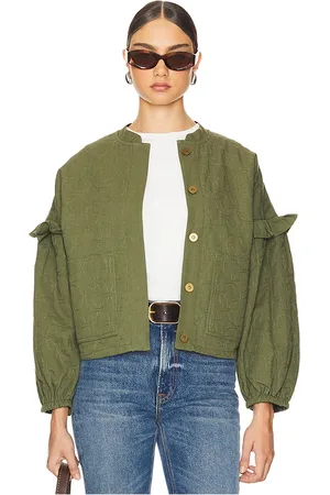 Cleobella Chaqueta bobbi reversible en color militar talla L en - Army. Talla L (también en M).