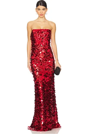 Bronx and Banco Vestido largo farah strapless en color talla L en - Red. Talla L (también en M).