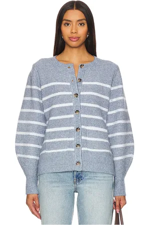525 America Cárdigan con botones en la parte delantera josie en color bebe azul talla L en - Baby Blue. Talla L (también en XS).