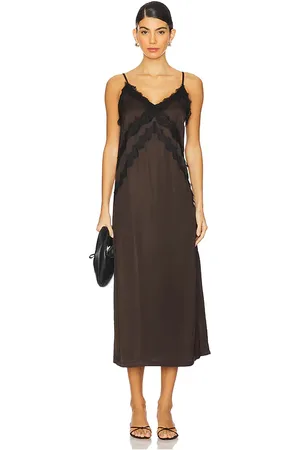 Gestuz Vestido lencero sachi en color chocolate talla 36 en - Chocolate. Talla 36 (también en 38).