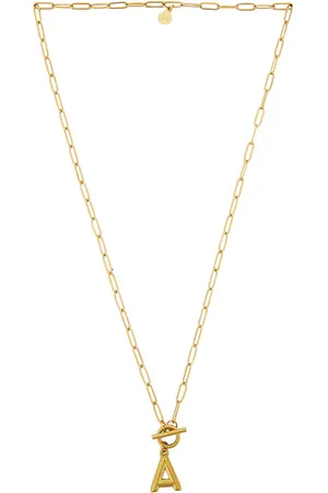 petit moments Collar paperclip initial en color oro metálico talla A en - Metallic Gold. Talla A (también en B, E, F, G, H, I, K