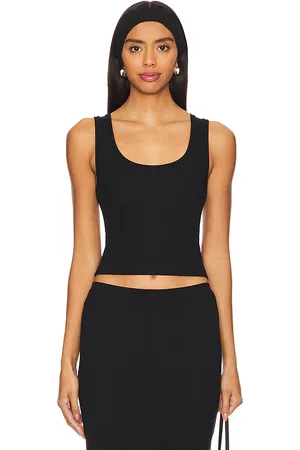 ÉTERNE Square neck tank top en color talla L en - Black. Talla L (también en XL, XS).