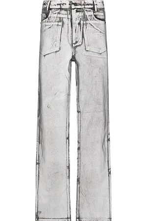 Daily paper Amba wax relaxed jeans en color talla L en - Grey. Talla L (también en S).