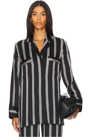 ANINE BING Camisa lynette en color negro talla M en - Black. Talla M (también en S).