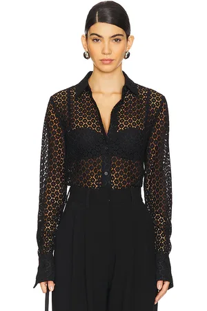 RAG&BONE Top encaje yvette en color talla 0 en - Black. Talla 0 (también en 00, 14, 4).