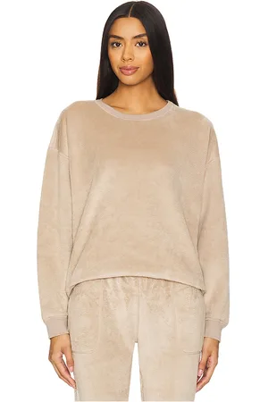 Eberjey Sudadera reversible plush en color beige talla L en - Beige. Talla L (también en M, S, XL).