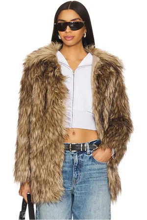 Adrienne Landau Abrigo dakota en color marrón talla L en - Brown. Talla L (también en M, S).
