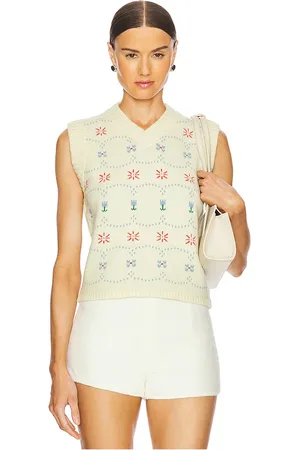 Calle Del Mar Chaleco jersey en color crema talla M en - Cream. Talla M (también en S, XS).