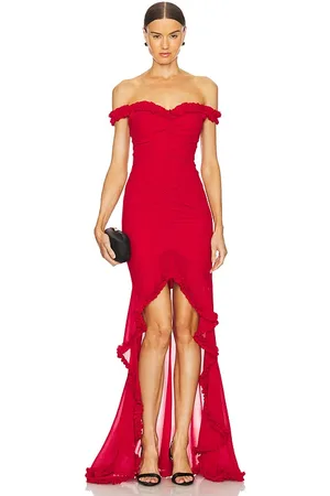 MAJORELLE Vestido largo chandra en color talla S en - Red. Talla S (también en XL, XXS).
