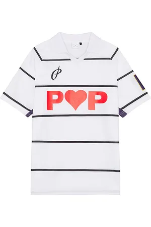 Pop Trading Company Camiseta striped en color talla M en - White. Talla M (también en S, XL/1X).