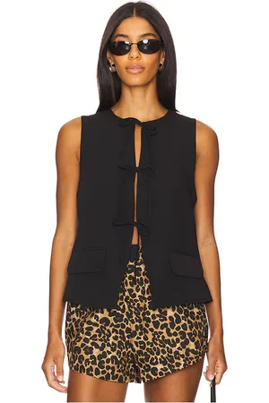 Free People Chaleco de traje celia en color talla M en - Black. Talla M (también en L, S).