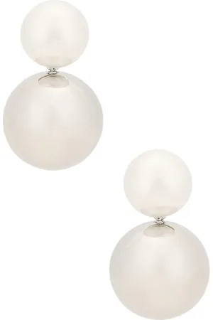 petit moments Pendientes de perla en forma de esfera. en color metálico talla all en - Metallic Silver. Talla all.