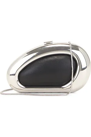 Simkhai Clutch ovalado luna en color plateado metálico talla all en - Metallic Silver. Talla all.