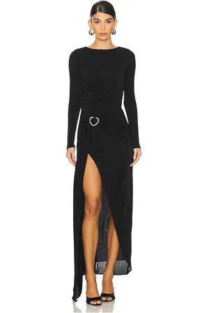 superdown Vestido camryn en color talla L en - Black. Talla L (también en M, S, XS, XXS).