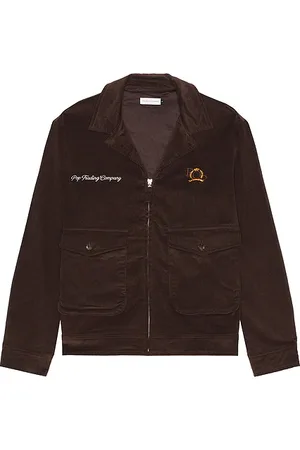 Pop Trading Company Chaqueta full en color marrón talla L en - Brown. Talla L (también en M, S).