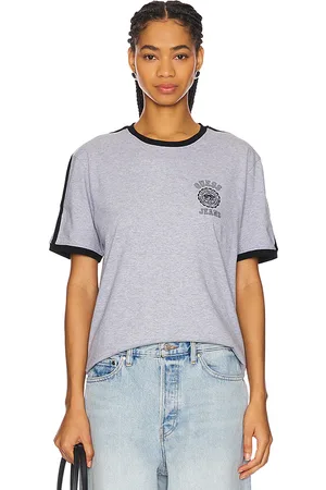 Guess Camiseta stripes sl en color gris talla L en - Grey. Talla L (también en M, S, XL/1X).