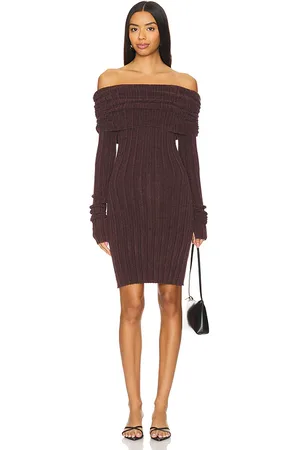 Lovers And Friends Vestido jaycee en color chocolate talla L en - Chocolate. Talla L (también en M, S, XS).