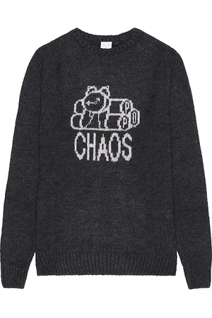 Pop Trading Company Sudadera knitted en color charcoal talla M en - Charcoal. Talla M (también en S, XL/1X).