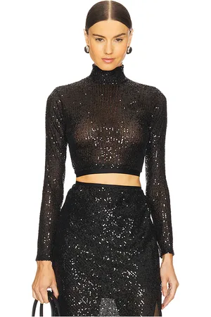 ENZA COSTA Blusa de manga larga con lentejuelas en color talla 0/XS en - Black. Talla 0/XS (también en 1/S, 3/L).
