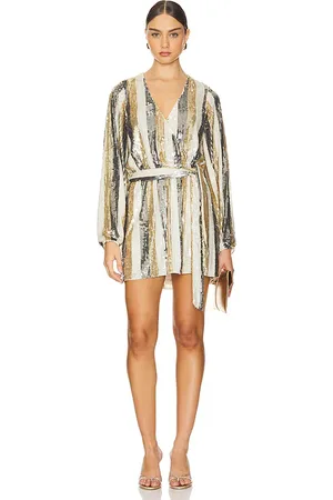 Show Me Your Mumu Vestido wear me out en color neutral metálico talla L en - Metallic Neutral. Talla L (tam