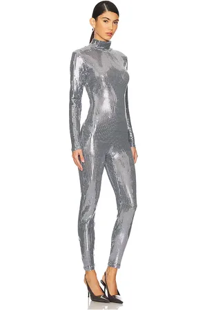 SHOREDITCH SKI CLUB Disco jumpsuit en color plateado metálico talla L en - Metallic Silver. Talla L (también en M, S