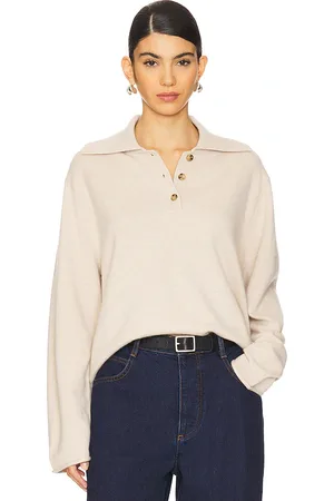 Guest In Residence Guest en residence everyday polo top en color crema talla L en - Cream. Talla L (también en M, S, XS).