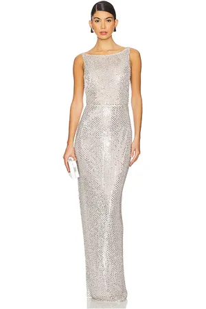 Retrofete Vestido asha en color plateado metálico talla L en - Metallic Silver. Talla L (también en M, S, XL).