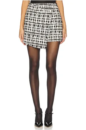 Karina Grimaldi Falda tweed sophie en color blanco talla L en - White. Talla L (también en M, S, XS).
