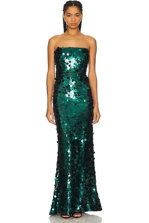 Bronx and Banco Vestido largo farah strapless en color teal, dark green talla L en - Teal, Dark Green. Talla L (también e