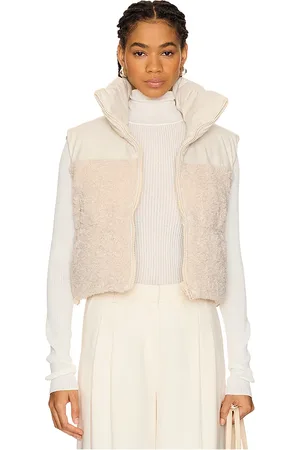 LaMarque Chaleco piel sintética melicia en color ivory talla L en - Ivory. Talla L (también en M, S, XS).