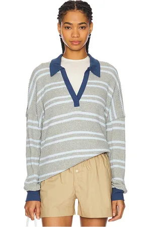 Free People Polo we the free travis en color azul talla L en - Blue. Talla L (también en M, S).