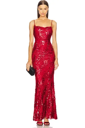 Michael Costello Vestido largo marlene en color talla S en - Red. Talla S (también en XS, XXS).