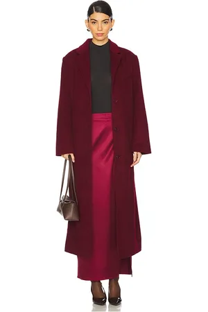 LINE & DOT Abrigo joel en color burgundy talla M en - Burgundy. Talla M (también en L, S, XS).
