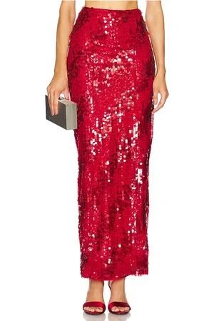 Michael Costello Falda marlene en color talla L en - Red. Talla L (también en M, S, XS, XXS).