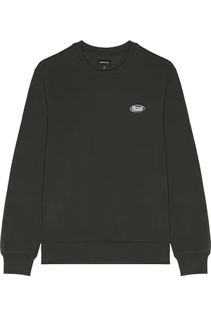 Brixton Sudadera deportiva cuello redondo parsons en color charcoal talla M en - Charcoal. Talla M (también en S).