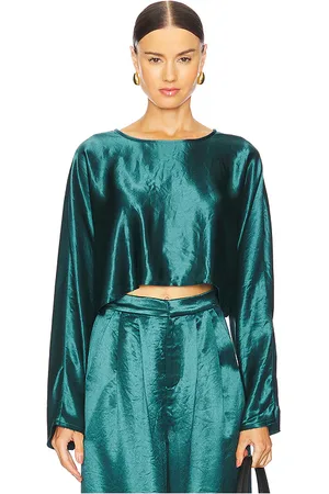 NONchalant Label Emilia crop top en color verde oscuro talla S en - Dark Green. Talla S (también en XS).